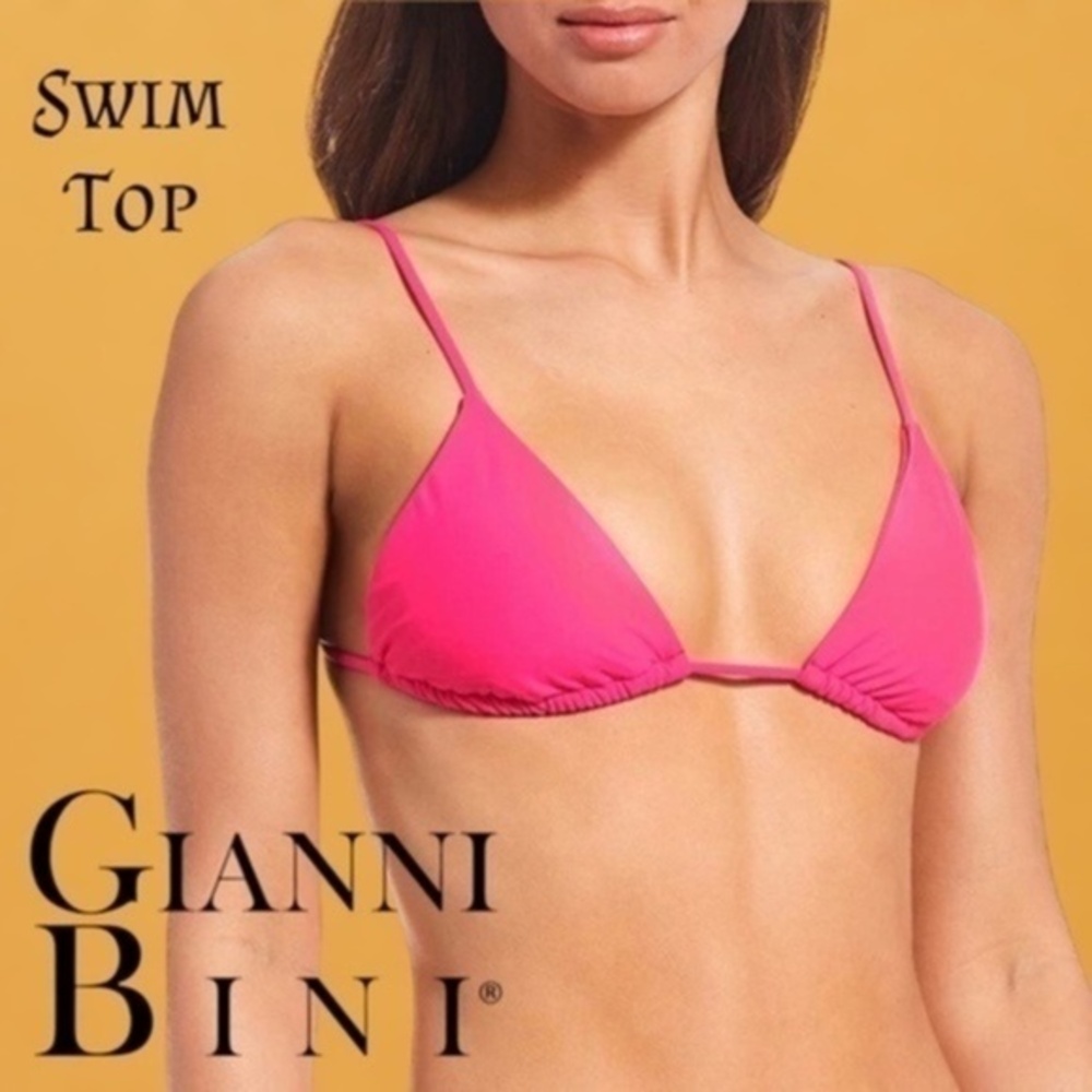 GIANNI Bini Neon Solids Triangle Bralette Swim Top